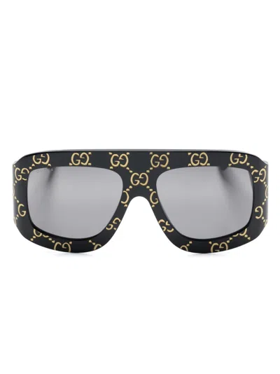 Gucci Black Gg Street All-over Logo Sunglasses