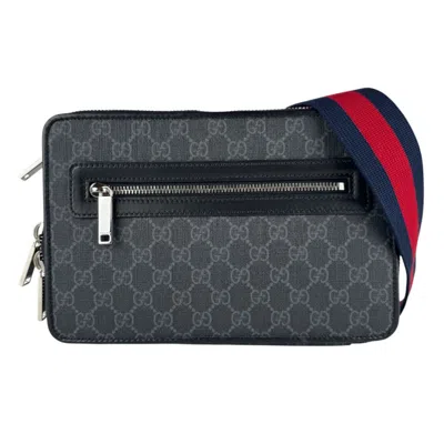 Pre-owned Gucci Black Gg Supreme Canvas Shoulder Bag ()