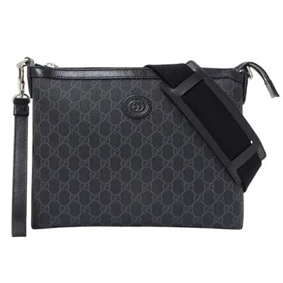 Pre-owned Gucci Black Gg Supreme Clutch Bag Shoulder Bag ()