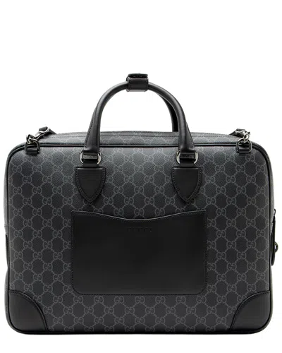 Pre-owned Gucci Black Gg Supreme Coated Canvas
