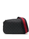 Gucci Black Gg Supreme Crossbody Bag In Black
