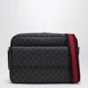 Gucci Black Gg Supreme Fabric Shoulder Bag Men In Black