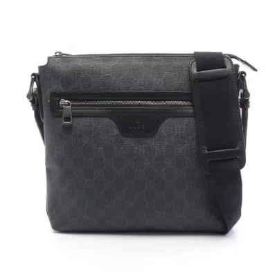 Pre-owned Gucci Black Gg Supreme Leather Shoulder Bag ()