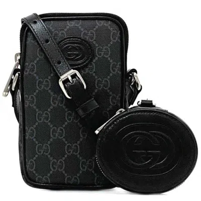 Pre-owned Gucci Black Gg Supreme Pochette Pouch Shoulder Bag ()