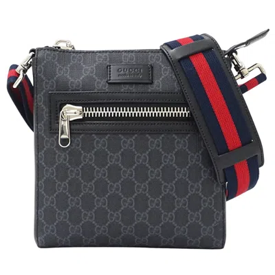 Pre-owned Gucci Black Gg Supreme Shoulder Bag ()