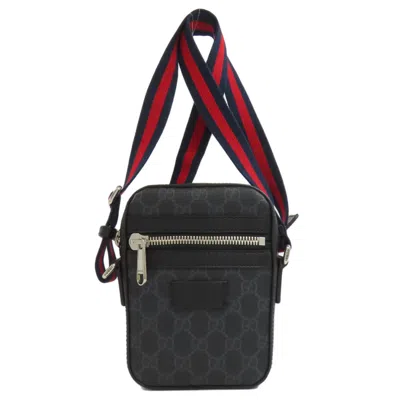 Pre-owned Gucci Black Gg Supreme Shoulder Bag ()