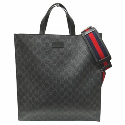 Pre-owned Gucci Black Gg Supreme Shoulder Bag Tote Bag ()