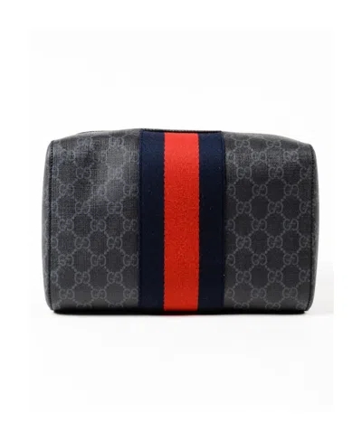 Gucci Black Gg Supreme Toiletry Case