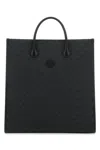 Gucci Man Gg Supreme Fabric And Leather Shopping Bag In Black