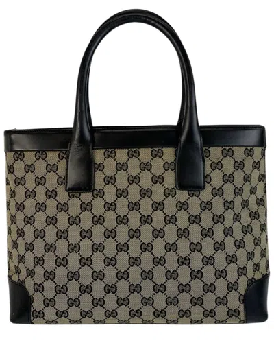 Gucci Black Gg Tote Bag (authentic Pre-loved)