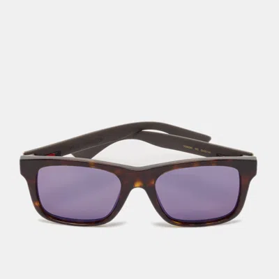 Pre-owned Gucci Black Gg0008s Web Square Sunglasses
