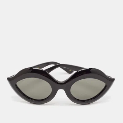 Pre-owned Gucci Black Gg0085s Lip Cat Eye Sunglasses