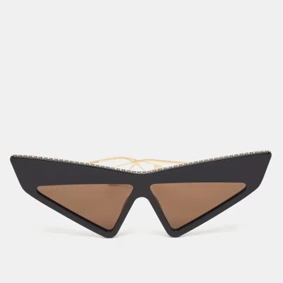 Pre-owned Gucci Black Gg0430s Crystals Embellished Geometric Sunglasses