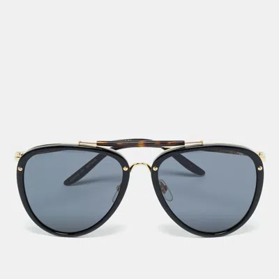 Pre-owned Gucci Black Gg0672s Aviator Sunglasses