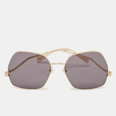 Pre-owned Gucci Black Gg0972s Oversized Sunglasses