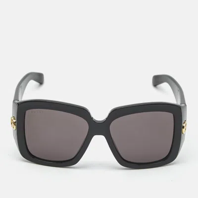 Pre-owned Gucci Black Gg1402s Oversized Sunglasses