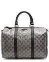 Gucci Black Glitter Gg Supreme Joy Boston Bag (authentic Pre-loved)