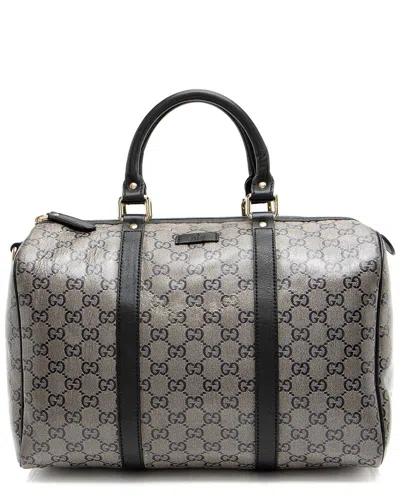 Gucci Black Glitter Gg Supreme Joy Boston Bag (authentic Pre-loved)
