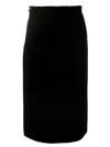 Gucci Black Glittered Straight Skirt In Black