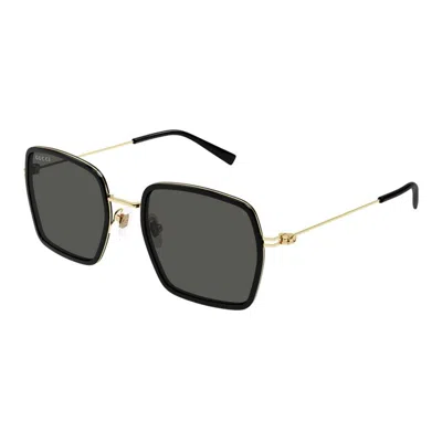 Gucci Black-gold-grey Injectate Sunglasses