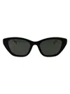 Gucci Black-gold-grey Recycled Acetate Sunglasses In Black