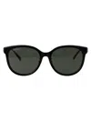 Gucci Black-gold-grey Recycled Acetate Sunglasses In Black