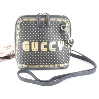 Pre-owned Gucci Black Gold Leather Shoulder Bag () In Multi