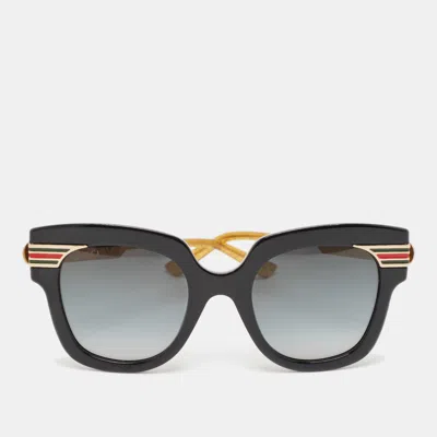 Pre-owned Gucci Black Gradient Gg0281s Square Sunglasses