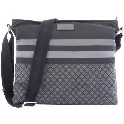 Pre-owned Gucci Black Gray Nylon Shoulder Bag ()