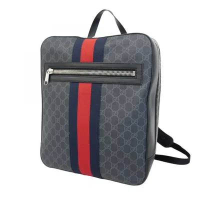 Pre-owned Gucci Black Gray Pvc Backpack () In Multi