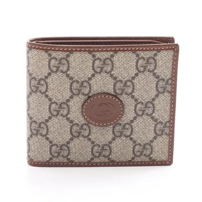 Gucci Black Gray Pvc Leather Bill Wallet (bi-fold) In Black, Gray