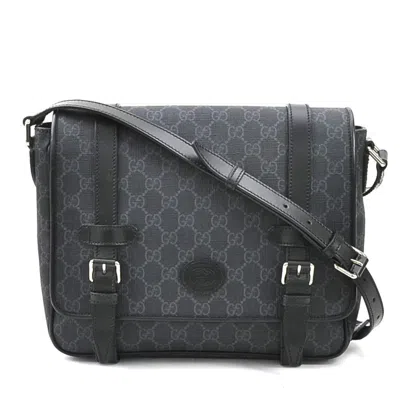 Pre-owned Gucci Black Gray Pvc Shoulder Bag () In Black, Gray