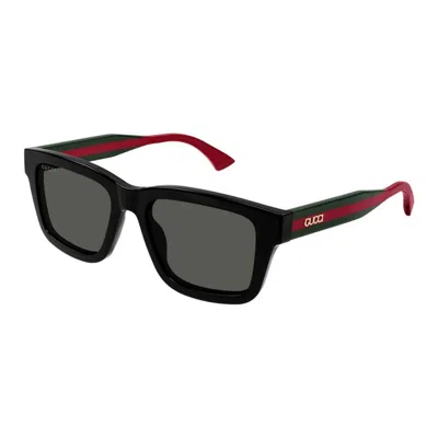 Gucci Black-green-grey Recycled Acetate Sunglasses