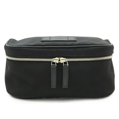 Pre-owned Gucci Black Green Red Color Nylon Canvas Leather Shoulder Bag Sling Bag () In Multi