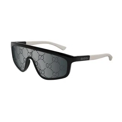 Gucci Black-grey-grey Rubber Sunglasses