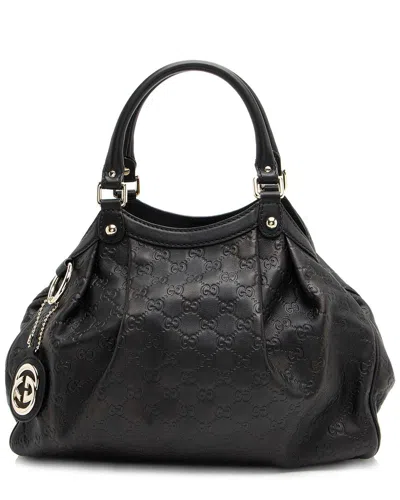 GUCCI GUCCI BLACK GUCCISSIMA SUKEY MEDIUM TOTE (AUTHENTIC PRE-LOVED)