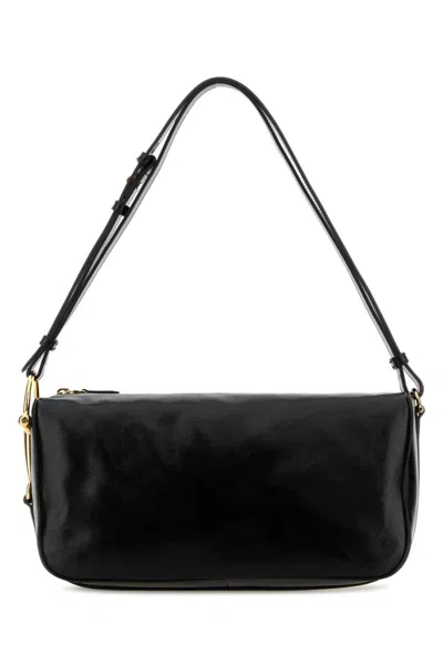 Gucci Black Half Horsebit Medium Shoulder Bag