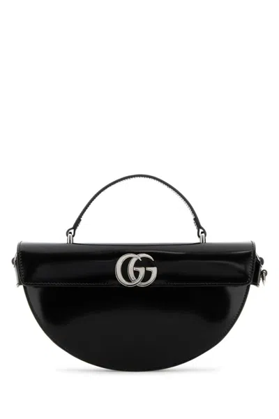 GUCCI BLACK HALF-MOON CROSSBODY BAG