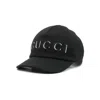 Gucci Embroidered Wool Baseball Hat In Black