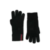 Gucci Knit Gloves With Ribbed Cuffs And Stripes In Black