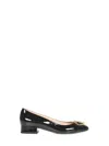 Gucci Black Heeled Ballerina Flats With Half Horsebit In Black