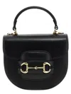 Gucci Horsebit 1955 Mini Leather Shoulder Bag In Black