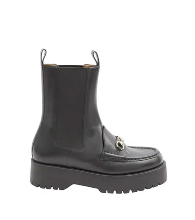 Gucci Horsebit Boots In Black