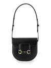 Gucci Black Horsebit Shoulder Bag In Black