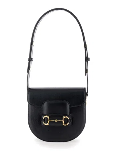 Gucci Black Horsebit Shoulder Bag