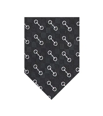 Gucci Black Horsebit Tie