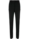 Gucci Black Horsebit Wool Tailored Trousers For Women In Black