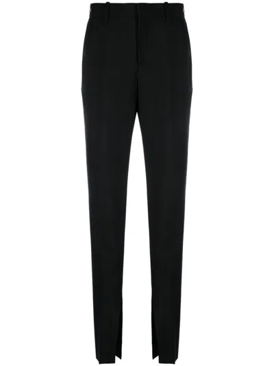 Gucci Black Horsebit Wool Tailored Trousers For Women