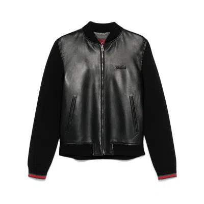 GUCCI GUCCI BLACK JACKETS - BOMBER JACKETS MEN