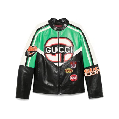 GUCCI GUCCI BLACK JACKETS - LEATHER JACKETS MEN